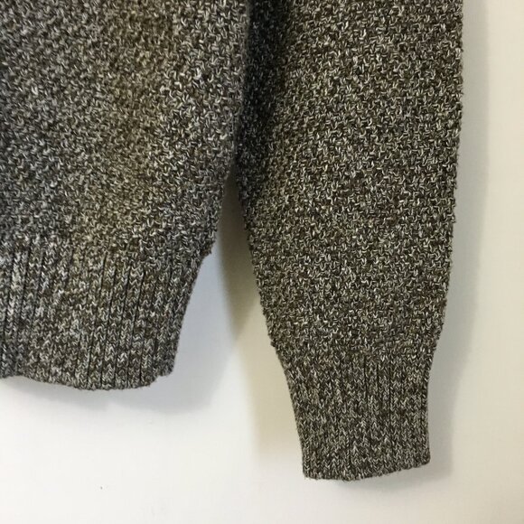 Frank & Oak Olive Knit Unisex 100% Organic Cotton Mock Neck Sweater - Picture 8 of 16